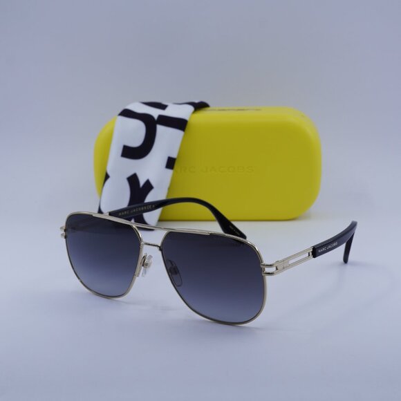 Marc Jacobs MARC 633/S 0RHL 9O Aviator Sunglasses - Gold/Black/Grey - Picture 5 of 11